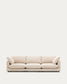 Divano Gala 4 posti in ciniglia beige 300 cm