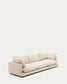 Divano Gala 4 posti in ciniglia beige 300 cm