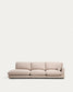 Divano modulare Gala 4 posti con estremità sinistra, in micro bouclé beige FSC Mix Credit 315 cm
