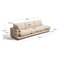 Divano modulare Gala 4 posti con modulo terminale destro in ciniglia beige FSC Mix Credit 315 cm