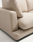Divano modulare Gala 4 posti con modulo terminale destro in ciniglia beige FSC Mix Credit 315 cm