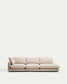Divano modulare Gala 4 posti con modulo terminale destro in ciniglia beige FSC Mix Credit 315 cm