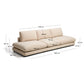 Divano modulare Gala 4 posti in ciniglia beige FSC Mix Credit 330 cm