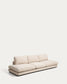 Divano modulare Gala 4 posti in ciniglia beige FSC Mix Credit 330 cm