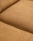 Divano Gala 4 posti in micro bouclé con chaise longue sinistra, color senape FSC Mix Credit 300 cm