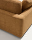 Divano Gala 4 posti in micro bouclé con chaise longue sinistra, color senape FSC Mix Credit 300 cm