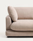 Divano Gala 4 posti in micro bouclé con chaise longue destra, beige FSC Mix Credit, 300 cm