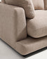 Divano Gala 4 posti in micro bouclé con chaise longue destra, beige FSC Mix Credit, 300 cm