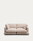 Divano Gala 3 posti in micro bouclé con chaise longue doppia beige FSC Mix Credit, 210 cm