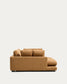Divano Gala 3 posti in micro bouclé con chaise longue doppia color senape FSC Mix Credit, 210 cm