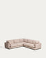 Divano ad angolo Gala 6 posti in micro bouclé beige FSC Mix Credit, 300 x 300 cm