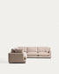 Divano ad angolo Gala 6 posti in micro bouclé beige FSC Mix Credit, 300 x 300 cm