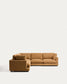 Divano ad angolo Gala 6 posti in micro bouclé color senape FSC Mix Credit, 300 x 300 cm