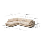 Divano ad angolo Gala 5 posti con estremità sinistra, in ciniglia beige FSC Mix Credit, 225 x 300 cm