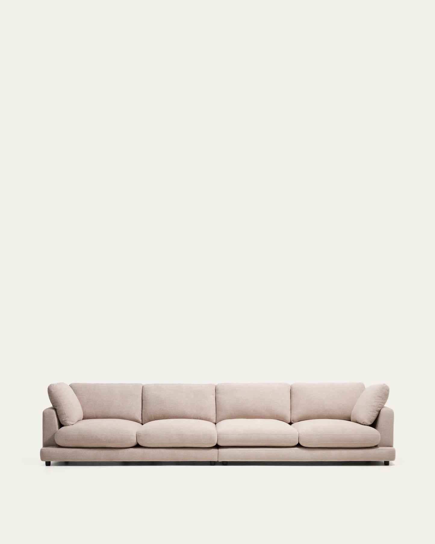 Divano Gala 6 posti micro bouclé beige FSC Mix Credit 390 cm
