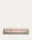 Divano Gala 6 posti micro bouclé beige FSC Mix Credit 390 cm
