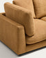 Modulo chaise longue destro Gala in micro bouclé color senape