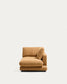 Modulo chaise longue destro Gala in micro bouclé color senape