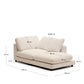 Chaise longue Gala destra beige 193 x 105 cm
