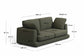 Divano Gala 3 posti in ciniglia verde scuro FSC Mix Credit 210 cm