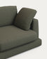 Divano Gala 3 posti in ciniglia verde scuro FSC Mix Credit 210 cm