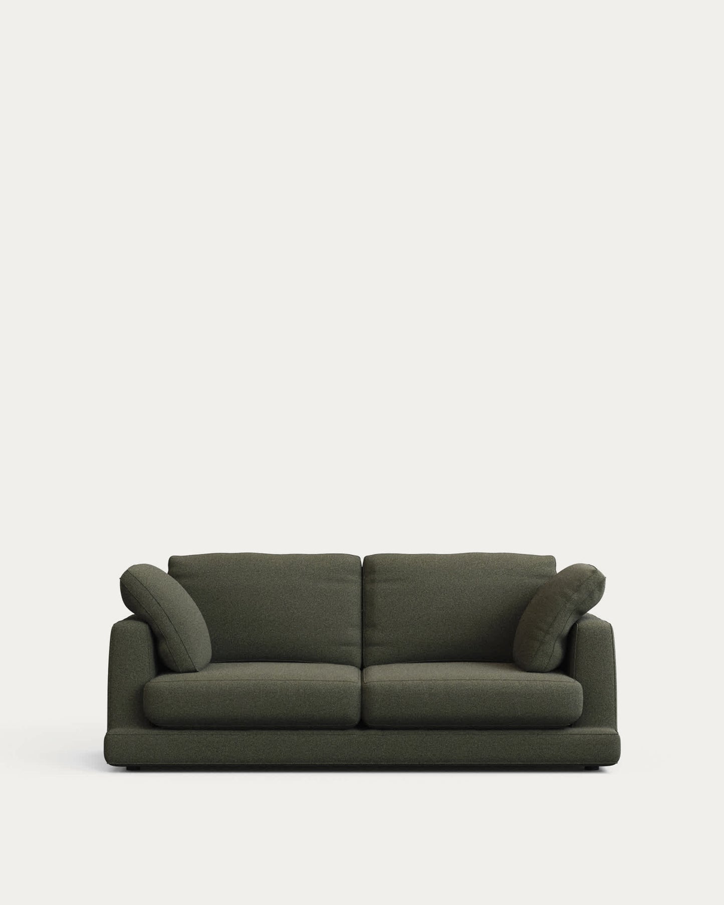Divano Gala 3 posti in ciniglia verde scuro FSC Mix Credit 210 cm