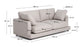 Divano Gala 3 posti in micro bouclé grigio 210 cm