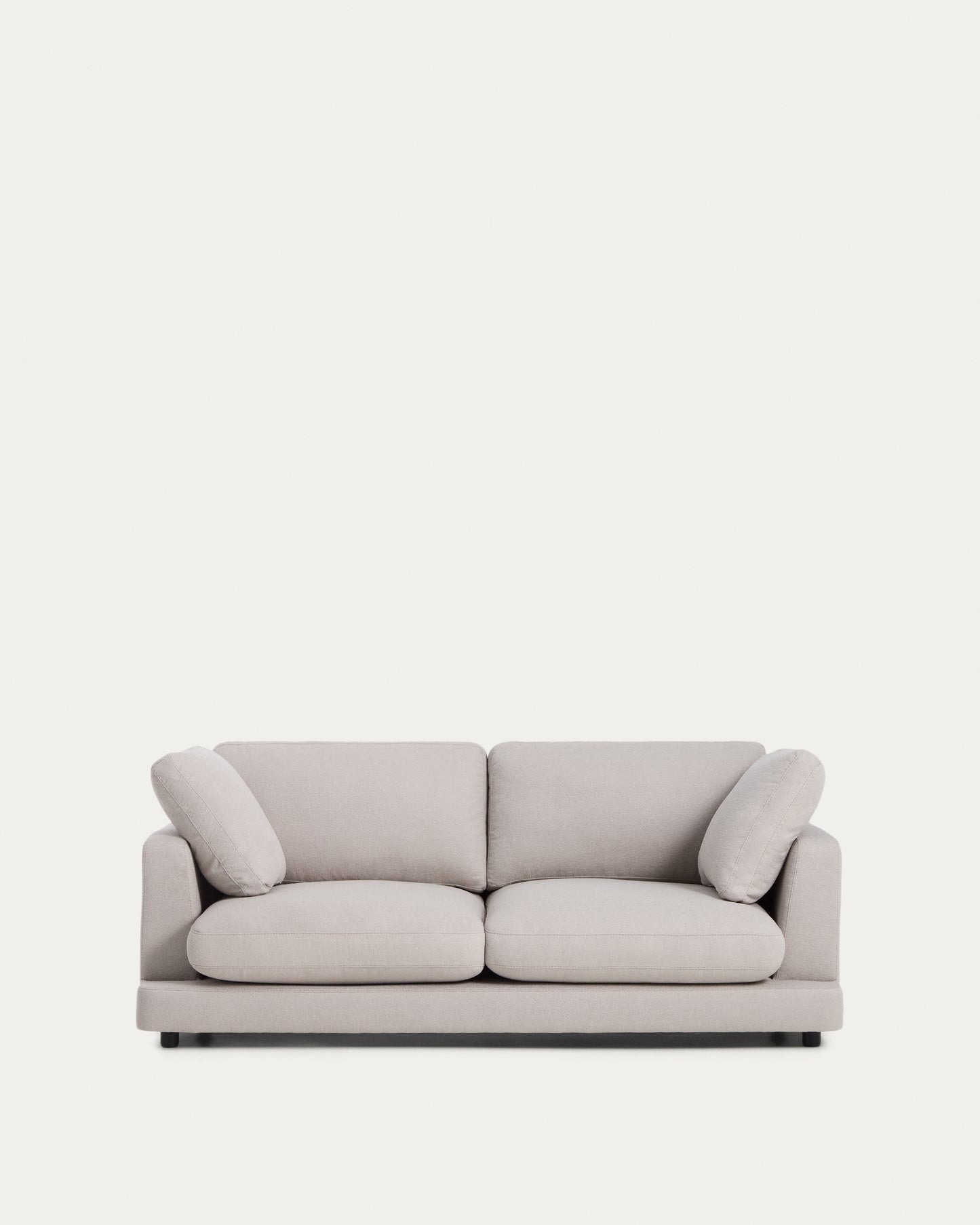 Divano Gala 3 posti in micro bouclé grigio 210 cm