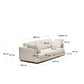 Divano Gala 3 posti beige 210 cm
