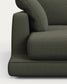 Divano Gala 4 posti con chaise longue sinistra in ciniglia verde scuro FSC Mix Credit 300 cm