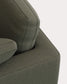 Divano Gala 4 posti con chaise longue sinistra in ciniglia verde scuro FSC Mix Credit 300 cm