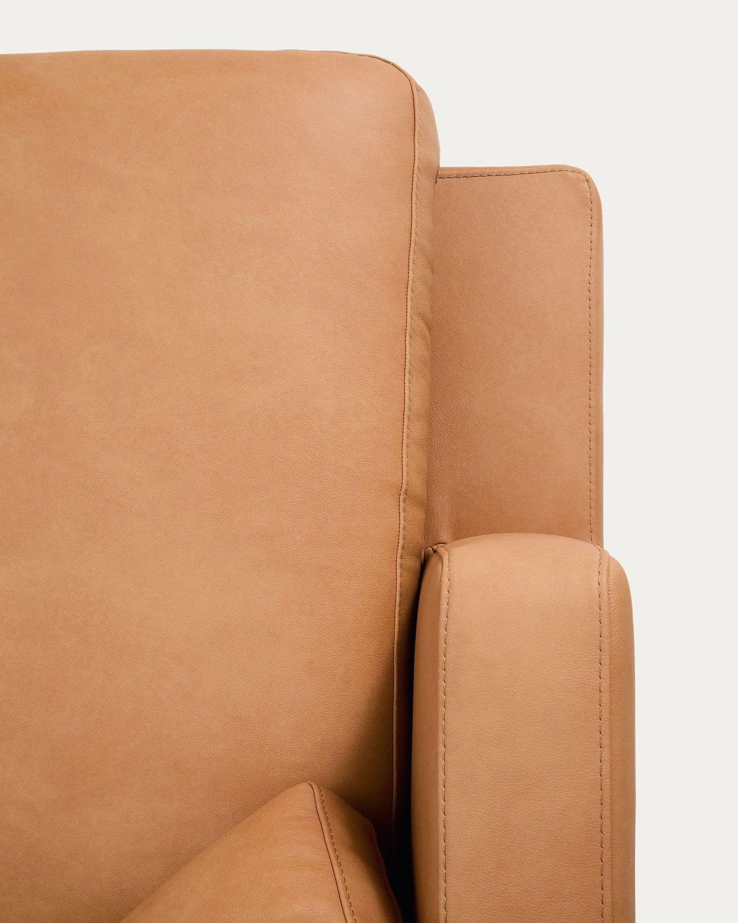 Divano Gala 4 posti in pelle con chaise longue sinistra marrone 300 cm