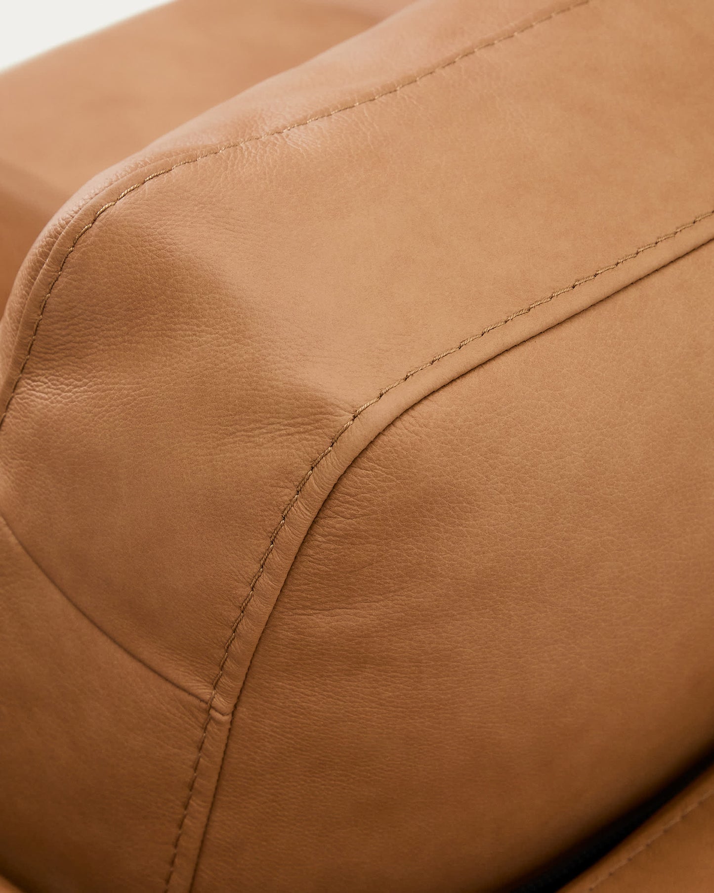 Divano Gala 4 posti in pelle con chaise longue sinistra marrone 300 cm