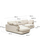 Divano Gala 4 posti con chaise longue sinistra beige 300 cm