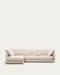Divano Gala 4 posti con chaise longue sinistra beige 300 cm