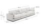 Divano Gala 6 posti in ciniglia bianco FSC Mix Credit 390 cm