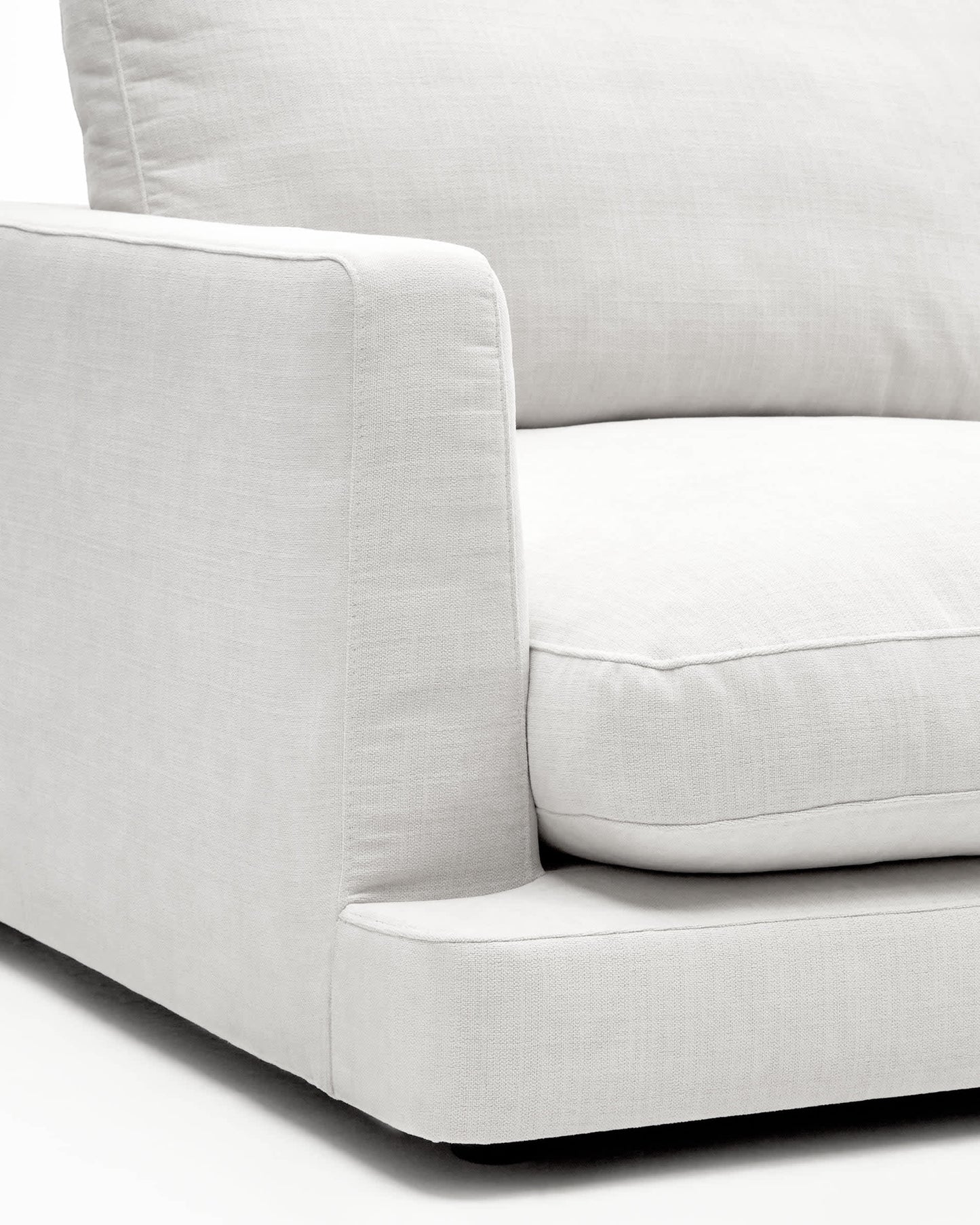 Divano Gala 6 posti in ciniglia bianco FSC Mix Credit 390 cm