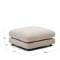 Poggiapiedi Gala beige 90 x 90 cm