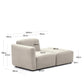 Divano modulare Neom 1 posto beige 169 cm