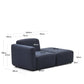 Divano modulare Neom 1 posto blu 169 cm