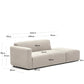 Divano modulare Neom 2 posti beige 244 cm