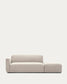 Divano modulare Neom 2 posti beige 244 cm