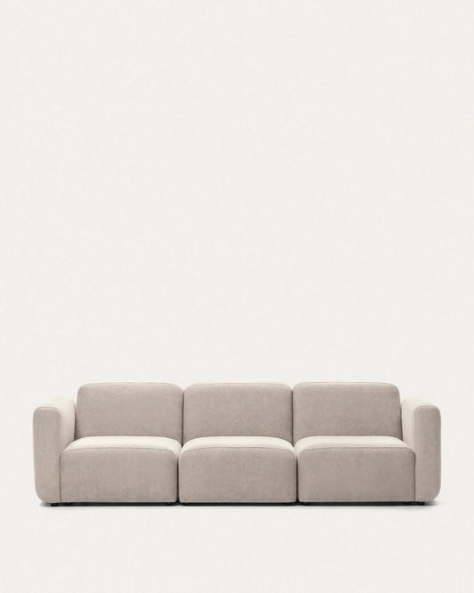 Divano modulare Neom 3 posti beige 263 cm