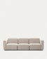 Divano modulare Neom 3 posti beige 263 cm