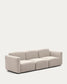 Divano modulare Neom 3 posti beige 263 cm