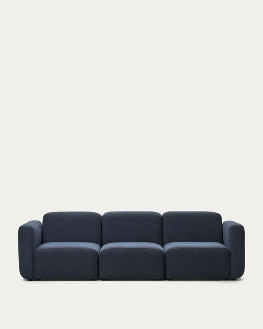 Divano modulare Neom 3 posti blu 263 cm