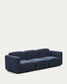 Divano modulare Neom 3 posti blu 263 cm