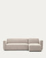 Divano modulare Neom 3 posti chaise longue destra/sinistra beige 263 cm