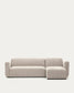 Divano modulare Neom 3 posti chaise longue destra/sinistra beige 263 cm
