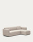 Divano modulare Neom 3 posti chaise longue destra/sinistra beige 263 cm